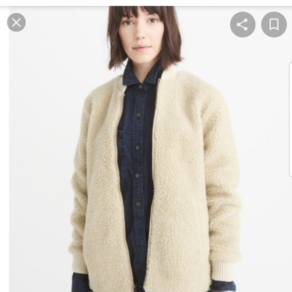 Abercrombie & Fitch sherpa bomber jacket